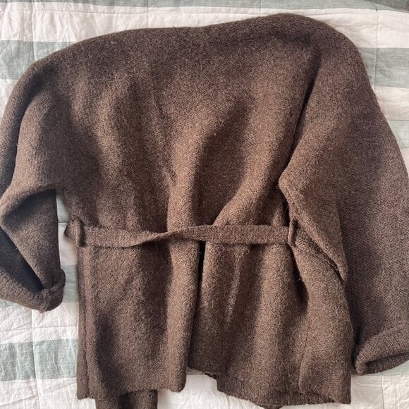 First Rite Felted Sweater Coat Walnut - Picture 2 of 5